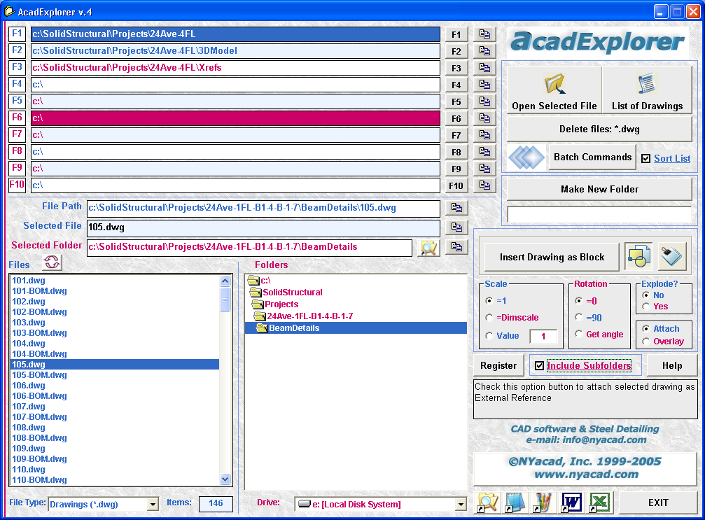 Screenshot of AcadExplorer